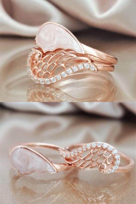 2 in 1 Angel Wing Ring