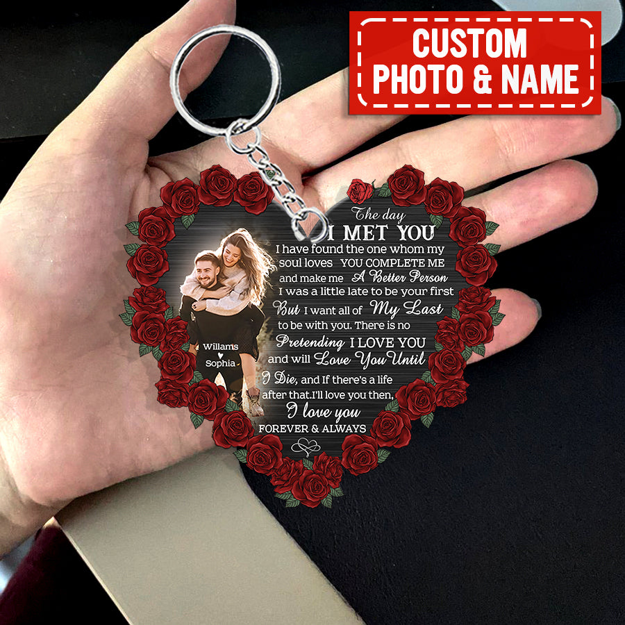 The Day I Met You Personalized Keychain