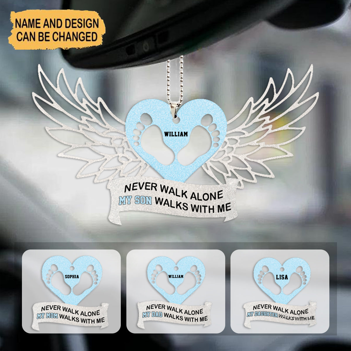 Never Walk Alone Personalized Ornament
