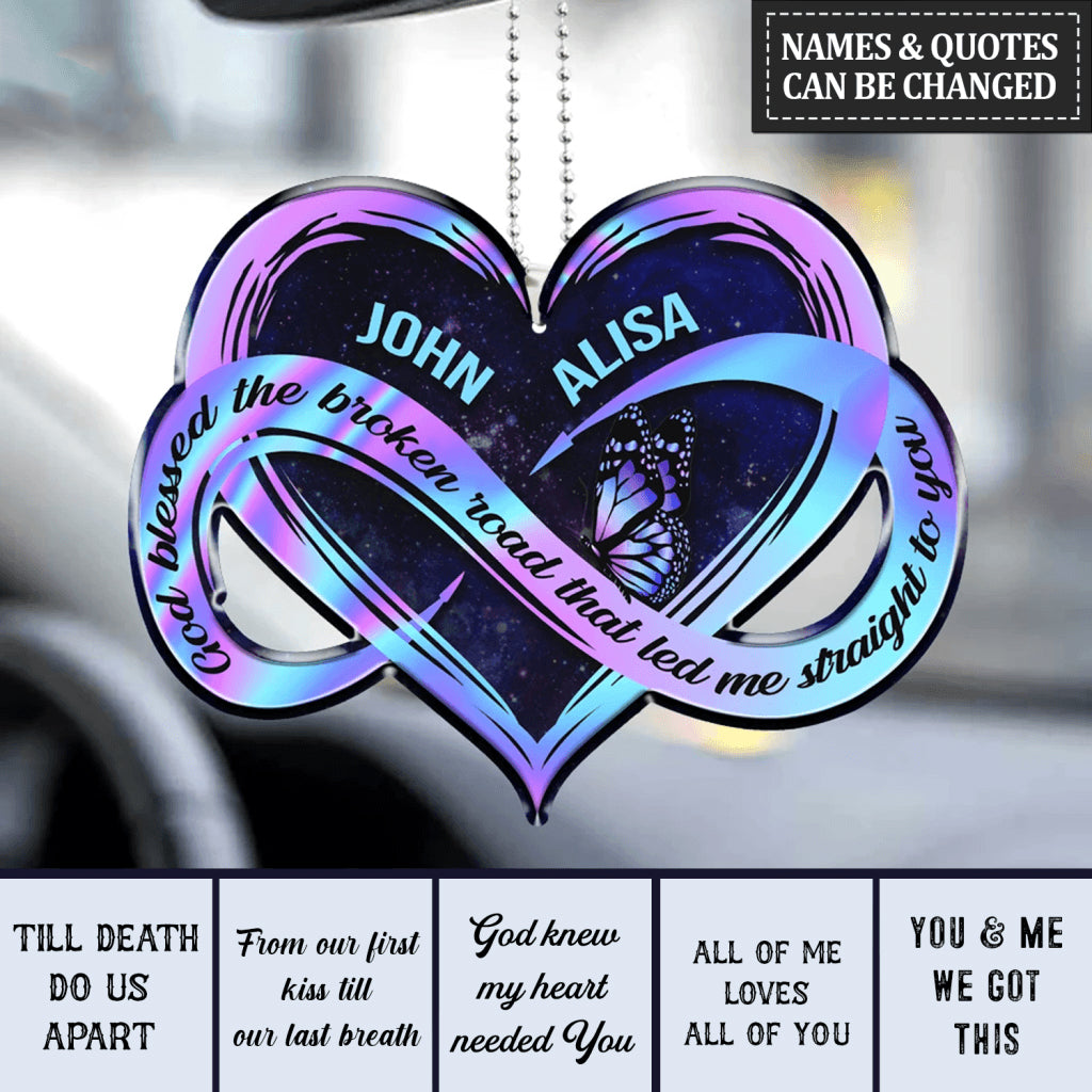 Infinith Love With Heart Personalized Ornament