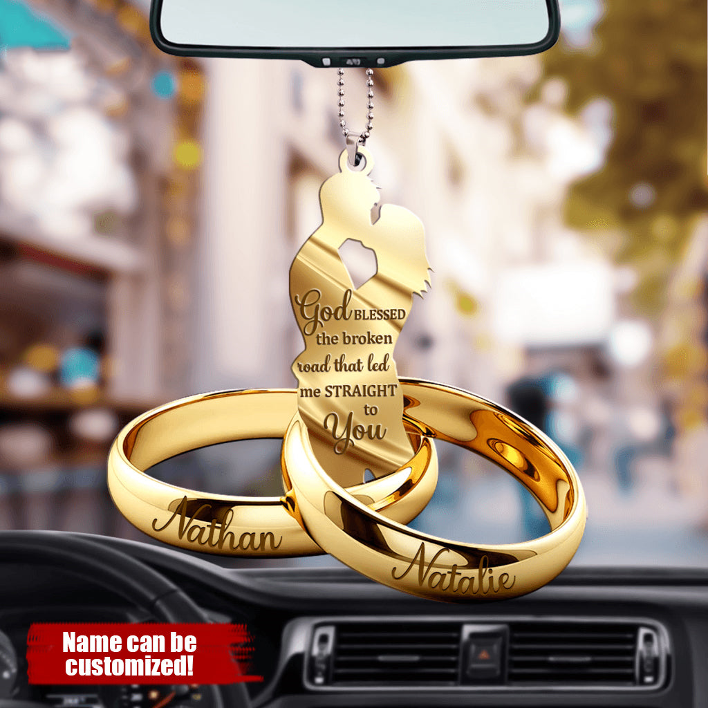 Anniversary Gift Couple Rings Personalized Ornament