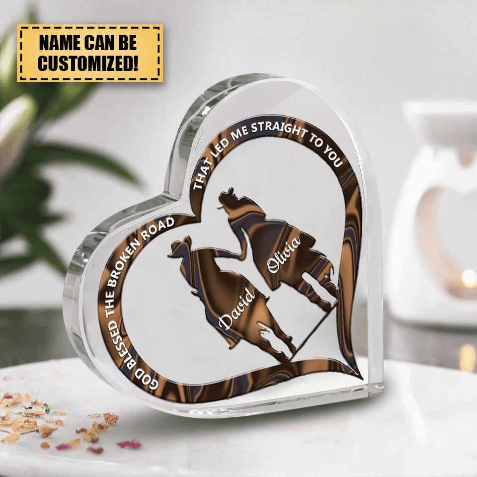 God Blessed The Broken Road That Led Me Straight To You Personalized Plaque