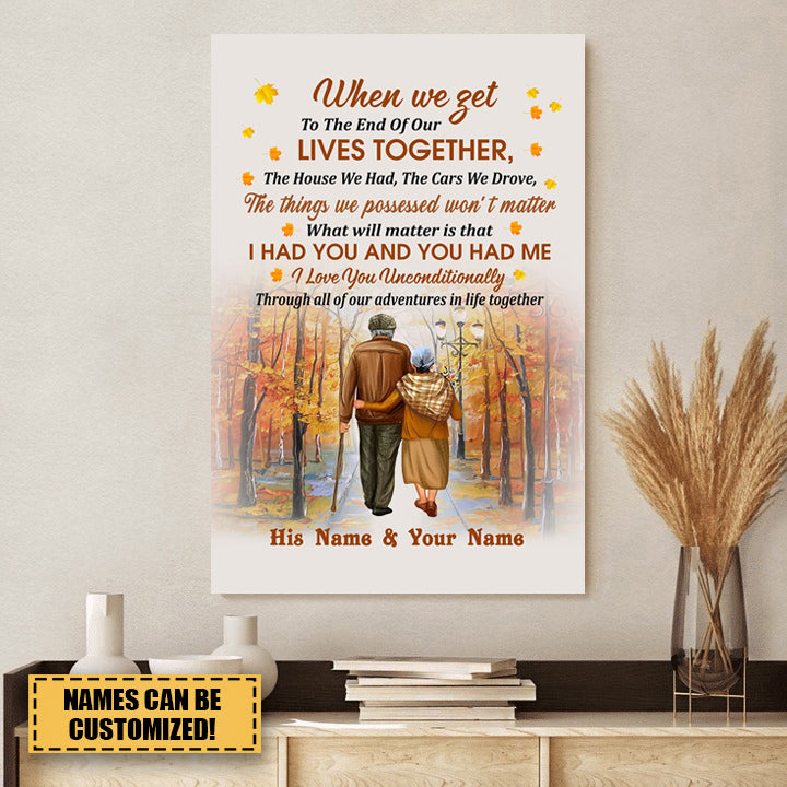 I Love You Unconditionally - Amazing Gift For Couple Personalized Poster