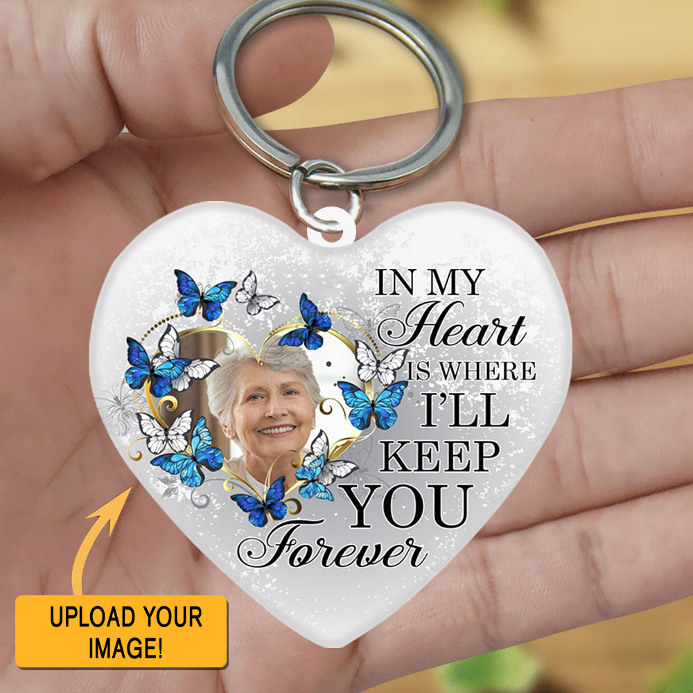 In My Heart Personalized Keychain