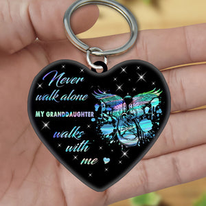 Never Walk Alone Memorial Keychain