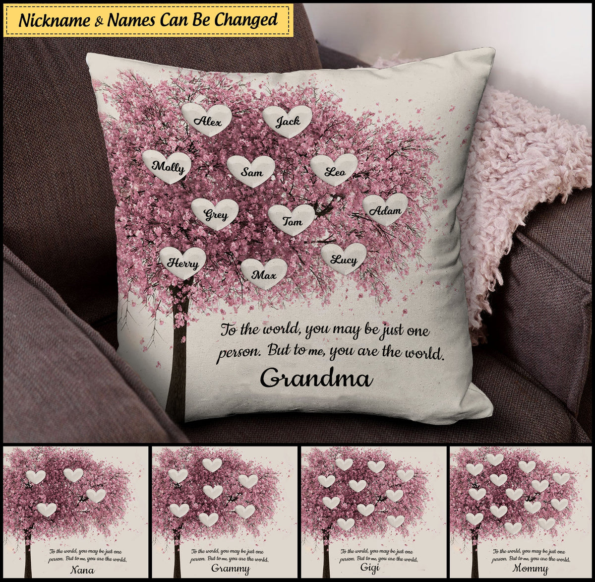 To Me You Are The World-Personalized Pillowcase