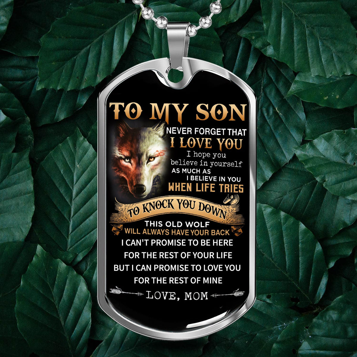 To My Son (From Mom) Premium Dogtag