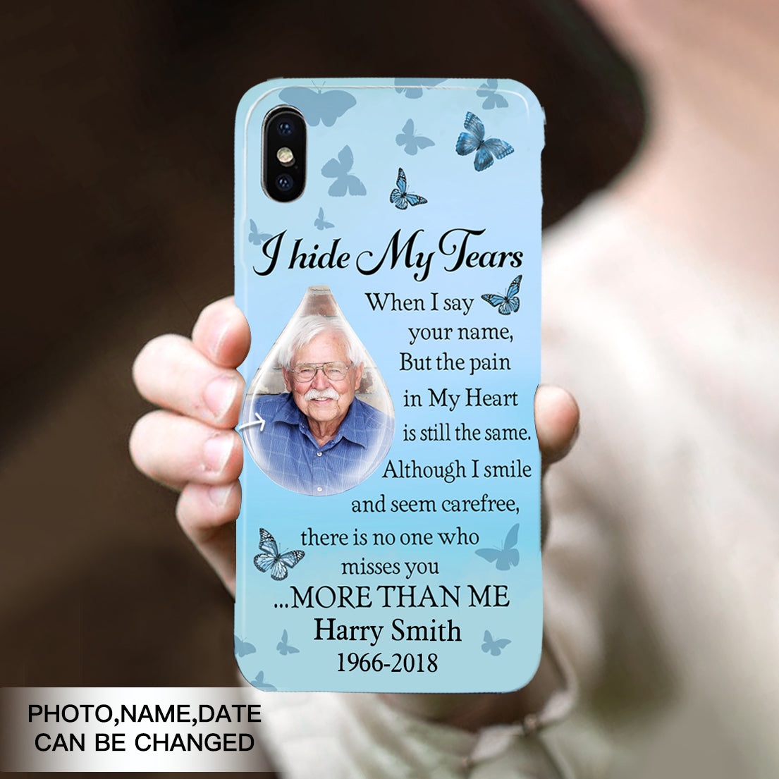 I Hide My Tears Personalized Phone Case