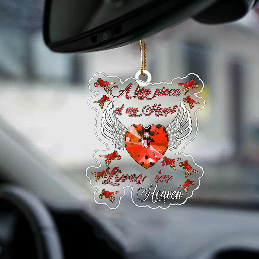 Memorial Cardinal Car Ornament