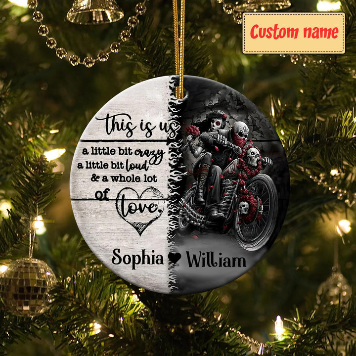 This Is Us Motorcycle Personalized Circle Ornament-Gift For Couple