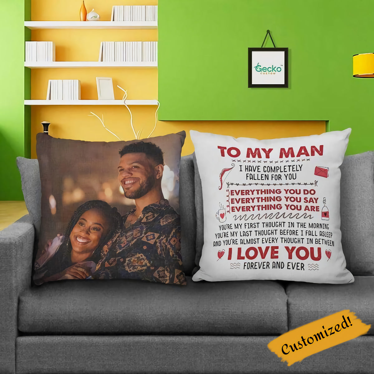 To My Man I Have Completely Fallen For You Personalized Pillowcase