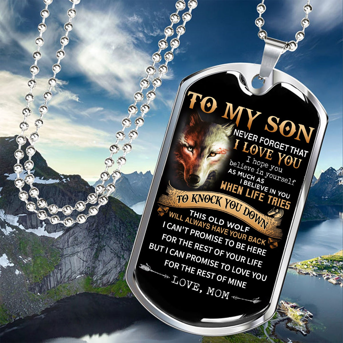 To My Son (From Mom) Premium Dogtag