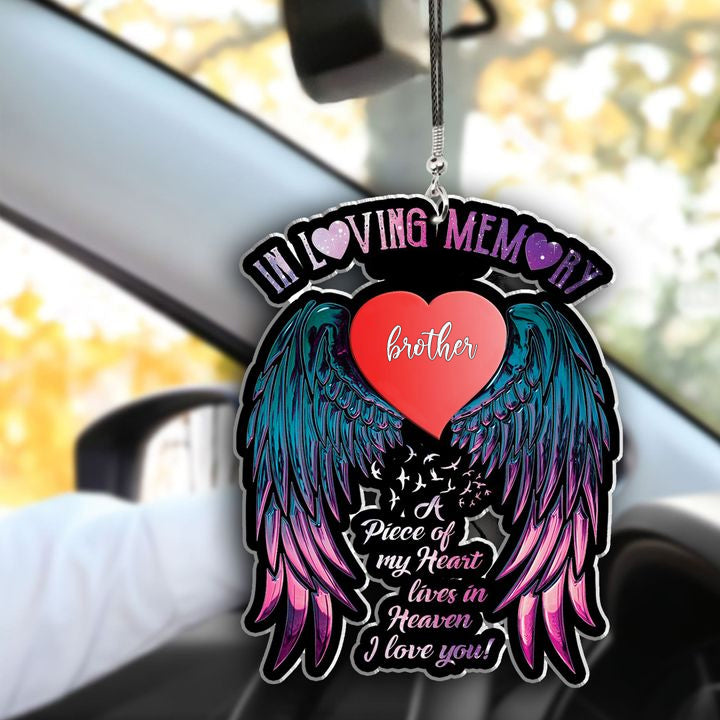 In Loving Memory Brother Red Car Ornament