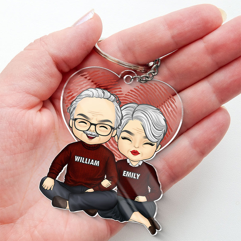 I'm Thankful To Have You In My Life - Couple Personalized Keychain