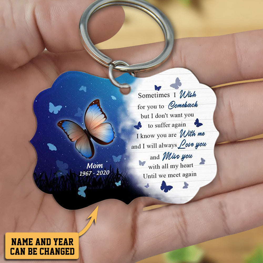 Miss You All My Heart Personalized Keychain