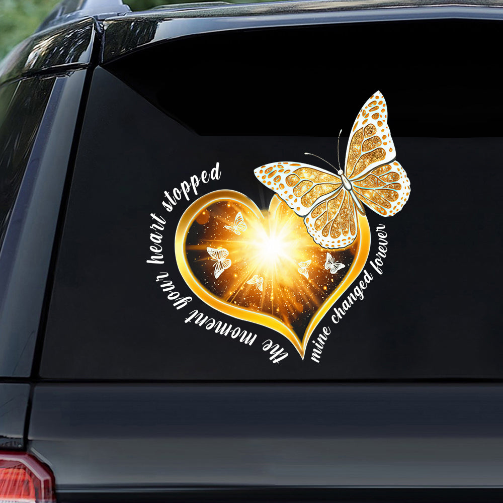The Moment Your Heart Stopped Memorial Sticker