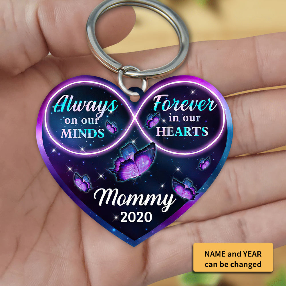 Always On Our Minds Personalized Keychain