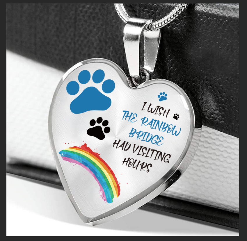 Dog Memorial Rainbow Bridge Necklace