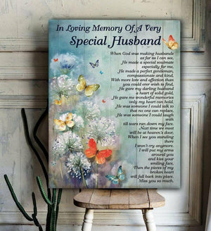 Personalized In Loving Memory Of Very Special Husband Poster