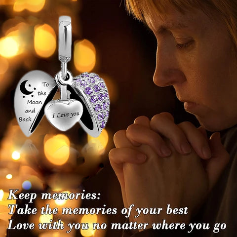Heart-shaped Cremation Ashes Storage Necklace