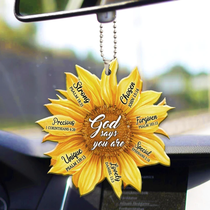 Memorial Sunflower Car Ornament