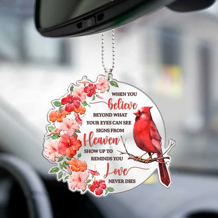 Memorial Cardinal Car Ornament