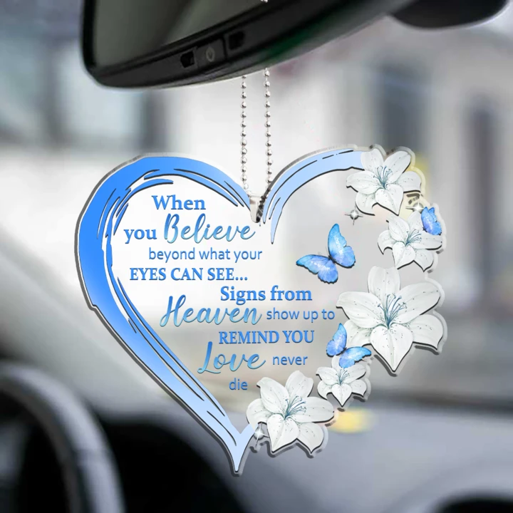 Memorial Butterfly Car Ornament