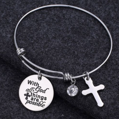 Memorial With God All Things Are Possible Bracelet