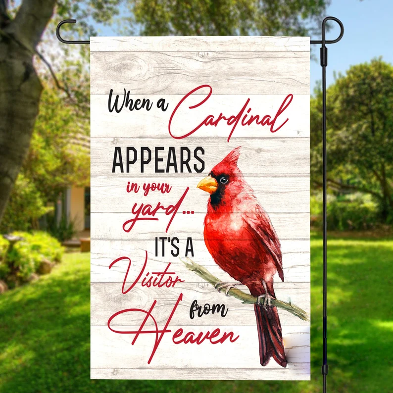 Memorial Cardinal HOUSE & GARDEN FLAG