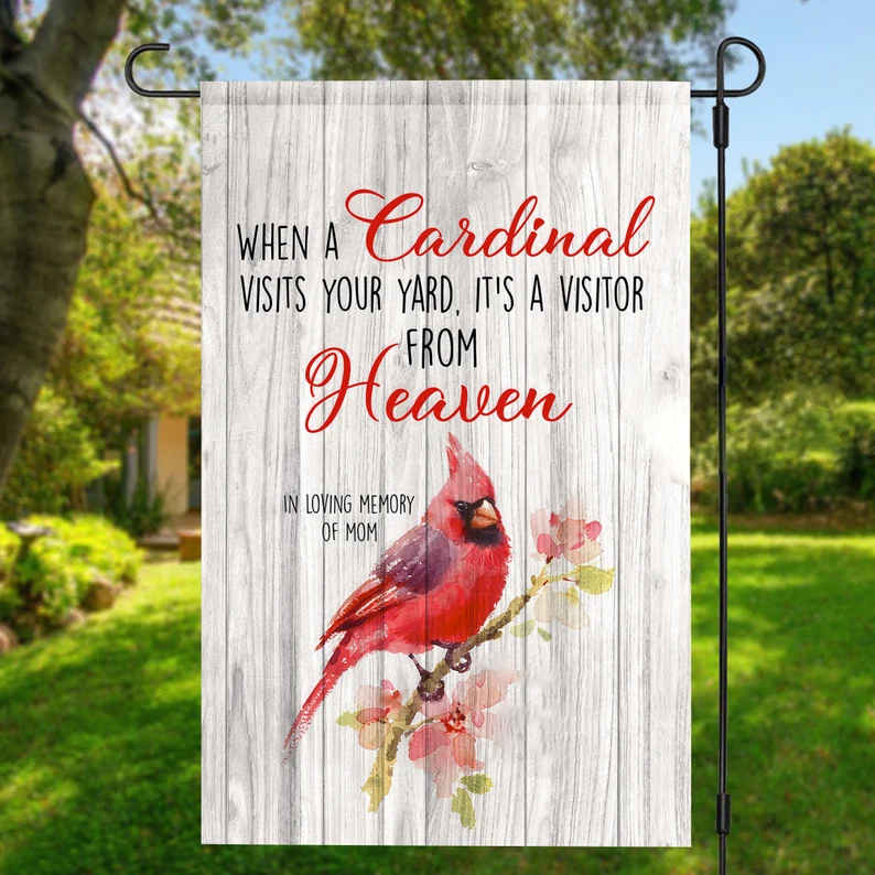 Memorial Cardinal HOUSE & GARDEN FLAG