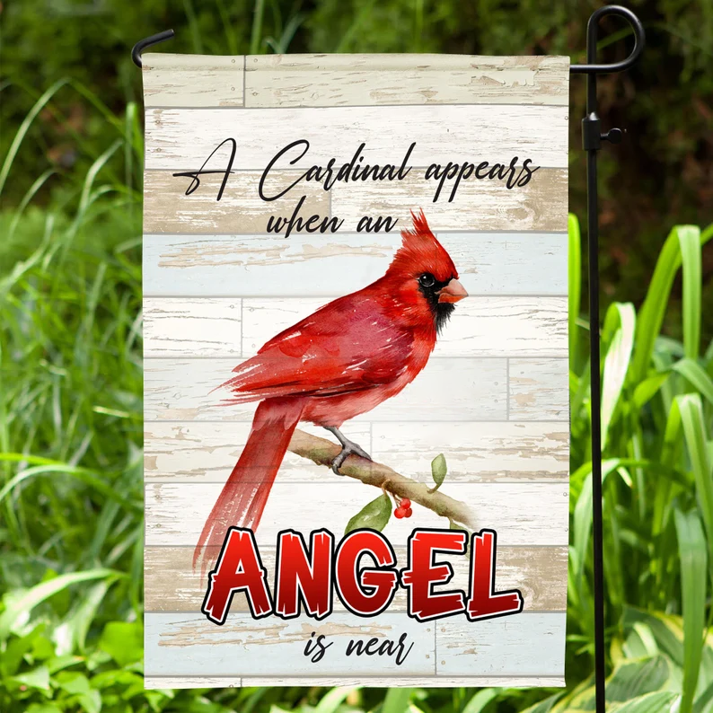 Memorial Cardinal HOUSE & GARDEN FLAG