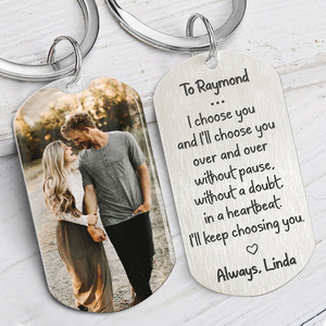 I Choose You, Personalized Keychain, Gifts For Him