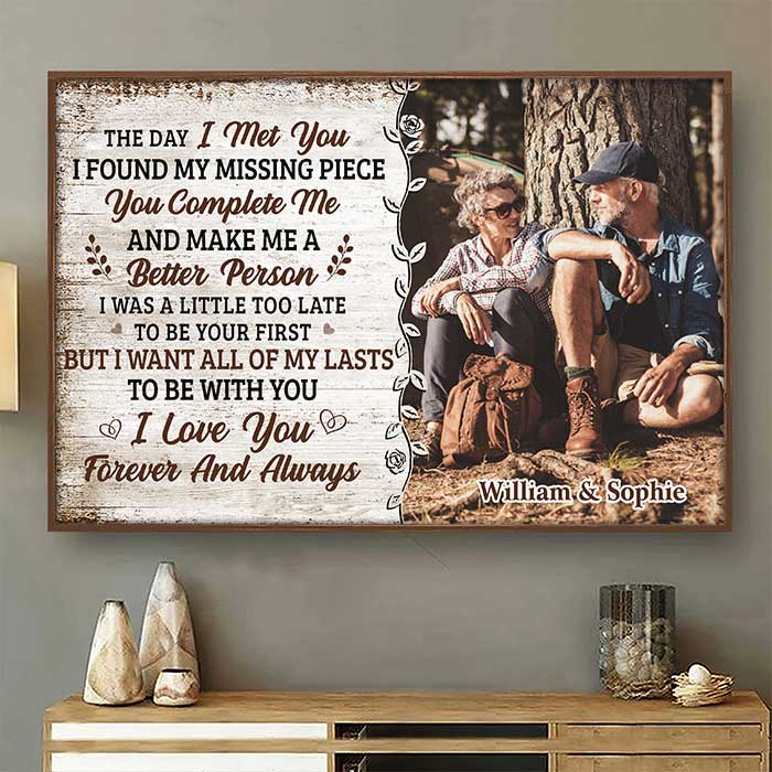 You Complete Me And Make Me A Better Person - Upload Image, Gift For Couples - Personalized Poster