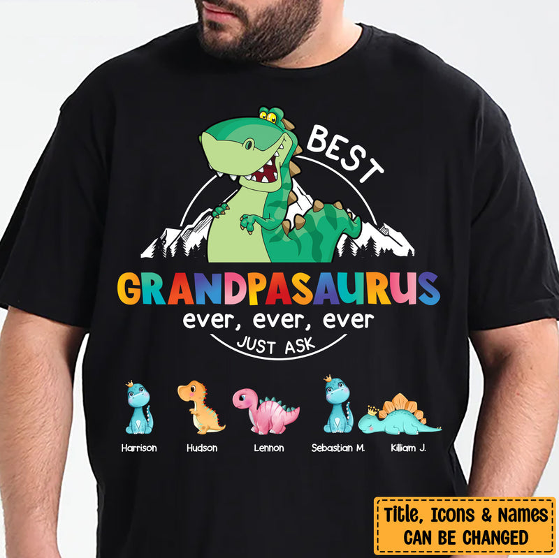 Gift For Papasaurus Personalized Shirt
