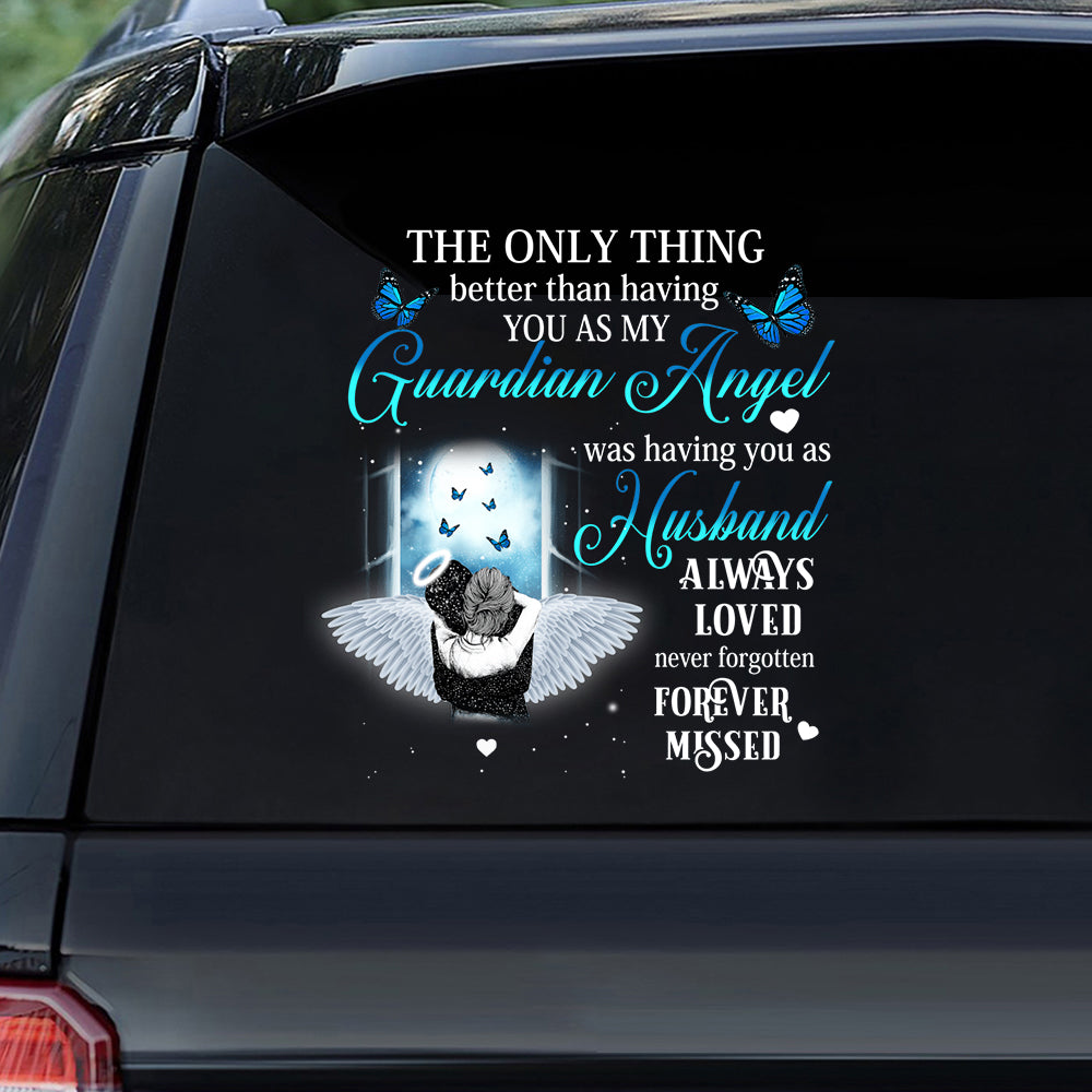 As My Guardian Angel Memorial Sticker