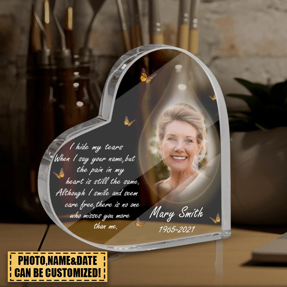 I Hide My Tears When I Say Your Name Personalized Plaque