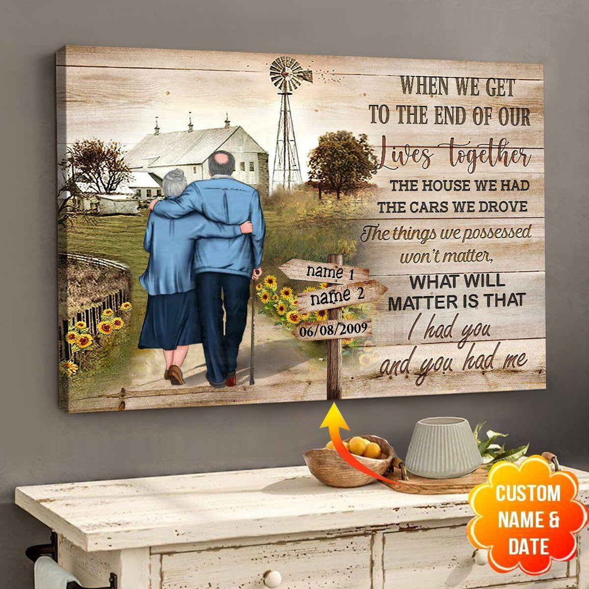 When We Get To The End Of Our Lives Together Personalized Poster