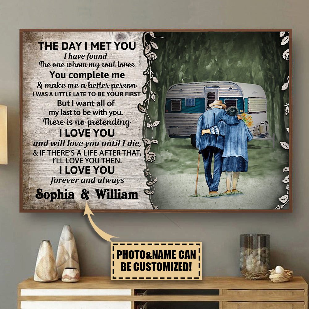 The Day I Met You Personalized Poster