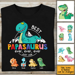 Gift For Papasaurus Personalized Shirt