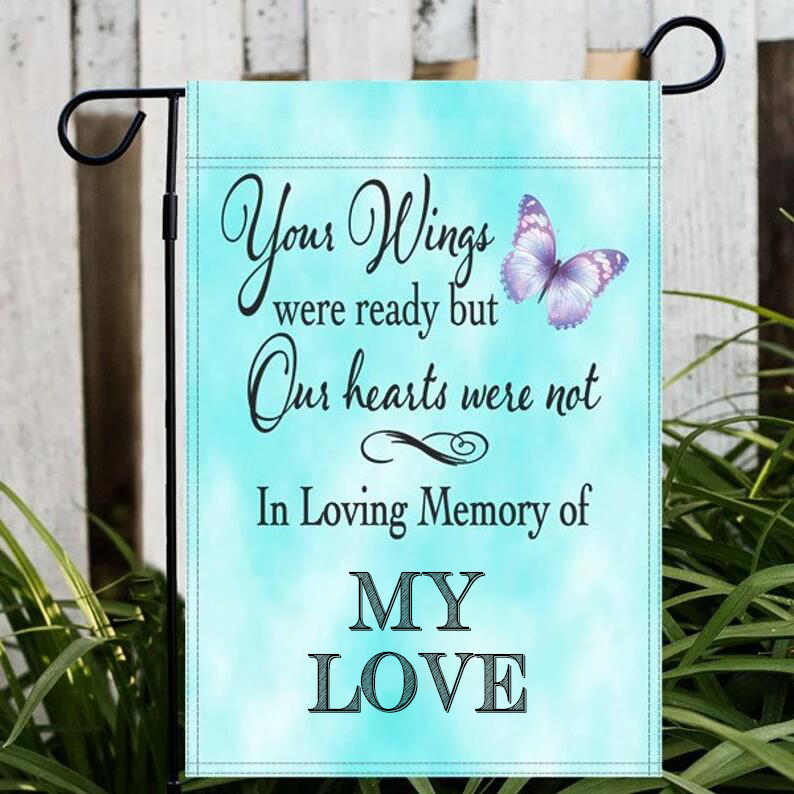 Memorial Butterfiles HOUSE & GARDEN FLAG