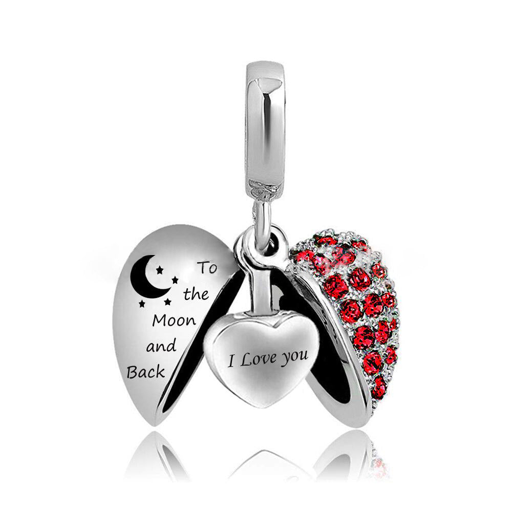 Heart-shaped Cremation Ashes Storage Necklace