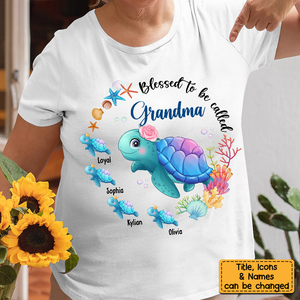 Blessed To Be Called Grandma Sea Animals Shirt