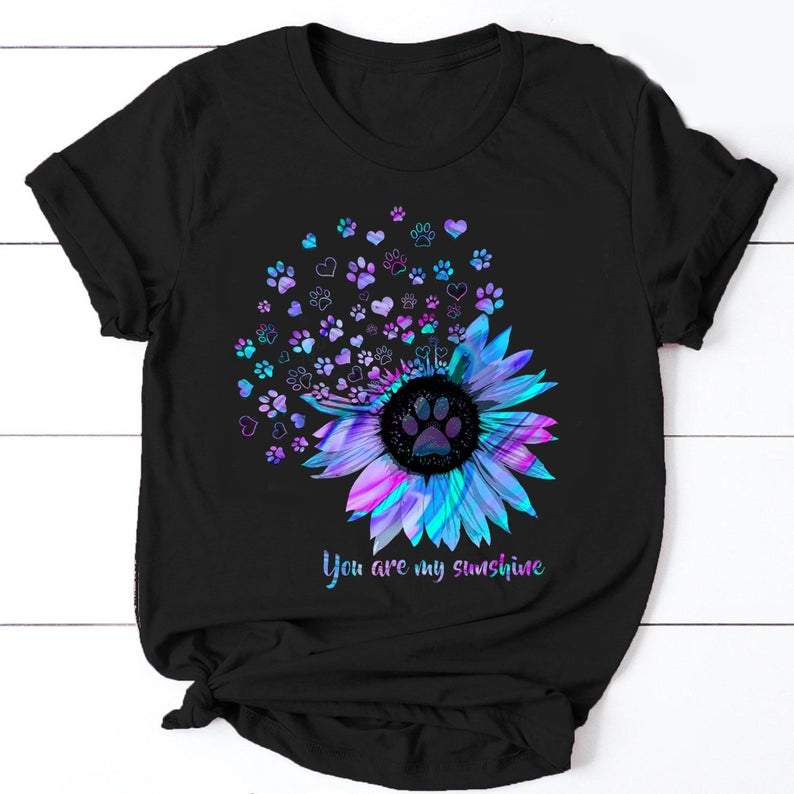 Dog Lover Botanical Sunflower T-Shirt