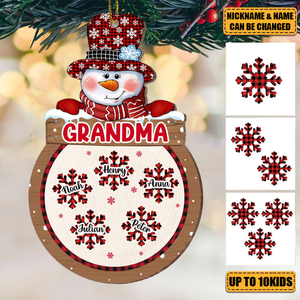 Personalized Christmas Gift For Grandma Ornament