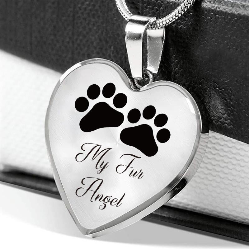 Dog Memorial Necklace My Fur Angel
