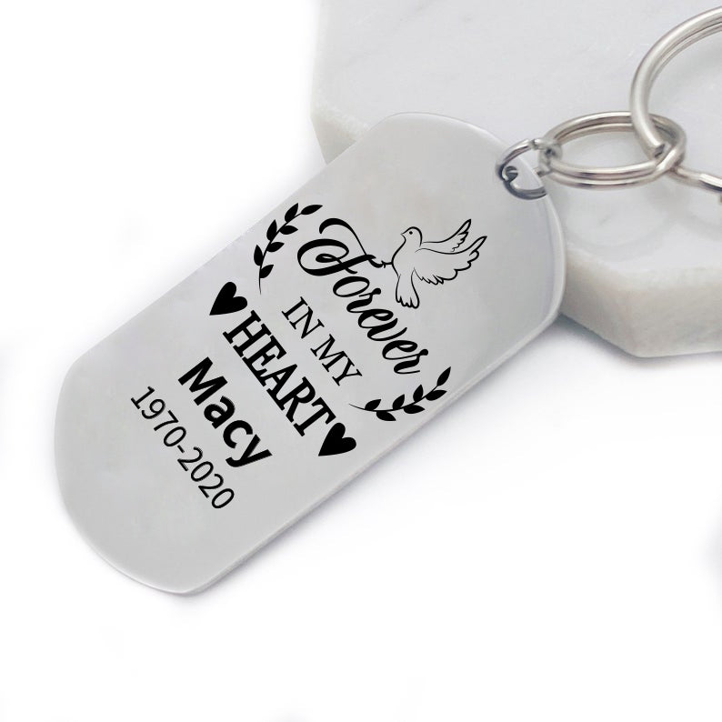 Personalized Engraved Silver Keychain-5 - woohops