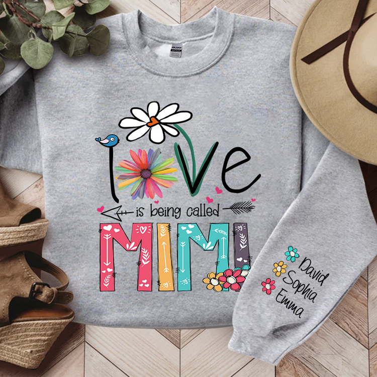 Love Is Being Called Mimi And Grandkids Sweatshirt