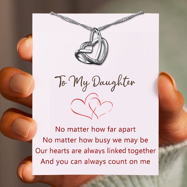 Interlocking Heart Necklace - Mother & Daughter 👩👧 Forever Linked Together