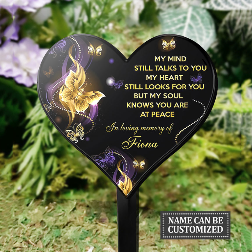 My Mind Heart Personalized Custom Garden Plants Stake