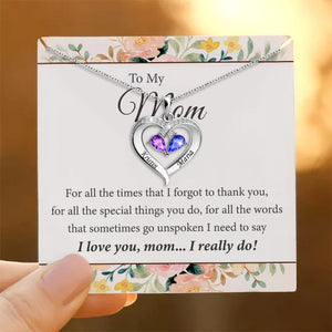 I Love You Mom Personalized Necklace